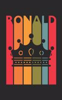 Ronald: Vintage Custom Personalized Lined Name Notebook, Diary, Journal - Retro Birthday, Christmas Gifts for Son, Nephew, Brother, Dad, Father: Medium Coll