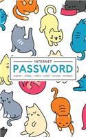 Internet Password Logbook - Journal - Libreta - Cahier - Taccuino - Notizbuch: 100 Page Password Book to Track & Organize Your Computer Logins, Internet Addresses & Usernames: Cute Cats 186-8