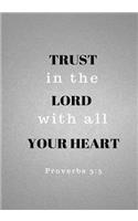 Trust in The Lord With All Your Heart: Prayer Journal, Notebook With Prompts, 7x10, Silver Sparkle(Elite Prayer Journal)