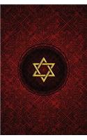Monogram Judaism Notebook: Blank Journal Diary Log(45 Monogram Crimson 150 Lined)