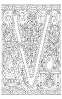 Color My Cover Journal - Creative Alphabet - V