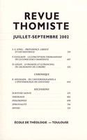 Revue Thomiste - 3/2002: (Revue Thomiste)