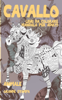 Libri da colorare Mandala per adulti - Grande stampa - Animale - Cavallo