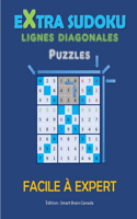 Extra Sudoku avec lignes diagonales - Larges grilles de Facile à Expert