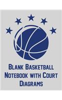 Blank Basketball Notebook with Court Diagrams