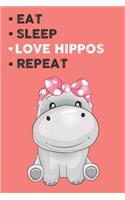 Eat Sleep Love Hippos Repeat