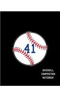 41 Baseball Composition Notebook