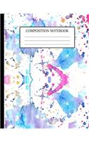 Composition Notebook: Notebook Writing Journal Cute Watercolors 100+ Pages of Large (8.5x11) Blank Wide Ruled Lined Paper for Notes Workbook for Students Teens Kids Girls