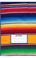 Notebook: Serape Mexican Print Lined Journal - Southern Boho Aztec Pattern College Ruled Blank Book to Write in