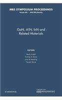 Gan, Ain, Inn and Related Materials: Volume 892