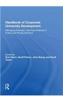 Handbook of Corporate University Development