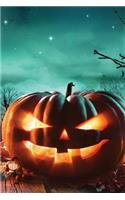 Jack-O-Latern by Moonlight Grid Notebook: 150 Page Grid Notebook Journal Diary
