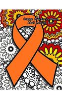 Orange Awareness Ribbon Adult Coloring Book