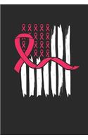 Breast Cancer Awareness USA: Dotted Bullet Notebook (6" x 9" - 120 pages) Breast Cancer Awareness Themed Notebook for Daily Journal, Diary, and Gift