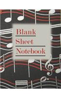 Blank Sheet Notebook: Music Notebook And Manuscript Paper