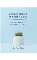 Appointment Planner 2020 For Therapists & Counsellors