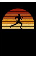 Runner Notebook: Vintage Sunset Running 6 x 9 Lined Ruled Journal Gift For Runners And Joggers (108 Pages)
