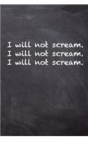 I Will Not Scream. I Will Not Scream. I Will Not Scream.