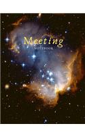 Meeting Notebook With Action Items & Minutes: Essential Secretary Meeting Minutes Notebook Logbook Journal Organizer; Large Print Business Notebook for Meetings; Taking Minutes Record Log Book; 