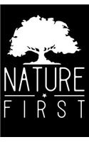 Nature First: Notizbuch DIN A5 - 120 Seiten kariert