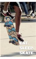 Eat. Sleep. Skate: Skateboarding Blank Lined Notebook Journal Diary 6x9