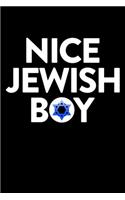 Nice Jewish Boy: College Ruled Lined Writing Notebook Journal, 6x9, 120 Pages