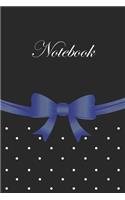 Woman's Ribboned Elegant Notebook Color - Blue