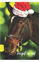 Forget Me Not: Santa Horse Christmas.Internet Password Logbook with alphabetical tabs.Personal Address of websites, usernames, passwords notebook/Journal/Organizer