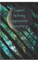 Expect Nothing Appreciate Everything: 6X9 2020 planner with monthly weekly calendars and budgets