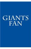 Giants Fan: A Sports Themed Unofficial NFL Notebook Journal for Your Everyday Needs