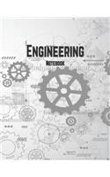Engineering Notebook: Quad Squared Graphing Paper 5 Squares per inch (Large 8.5"x11" - 48 Sheets/96 Pages) Diary, Journal Graph, Coordinate, Grid, Squared Spiral Paper