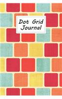 Dot Grid Journal: Dotted Matrix Notebook - Pretty Colorful Squares Pattern