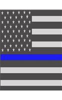 Thin Blue Line Sketchbook: Thin Blue Line Sketchbook, Law Enforcement Notebook, Cops Sketch Book, Police Officers Drawing Book, 8.5 X 11 Sketch Paper with 120 Pages