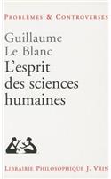 L'Esprit Des Sciences Humaines