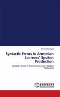 Syntactic Errors in Armenian Learners' Spoken Production