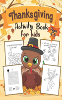 Thanksgiving Activity Book for kids ages 4-8
