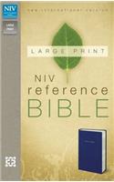 NIV, Reference Bible, Large Print, Imitation Leather, Blue, Red Letter Edition