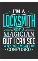 I'm A Locksmith Not A Magician But I can See Why You Might Be Confused: Small Business Planner 6 x 9 100 page to organize your time, sales, profit, ideas and notes.