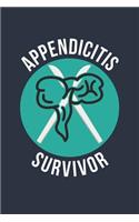 Appendix Surgery Get Well Gift - Appendicitis Survivor Notebook - Fracture Recovery Journal - Rehab Diary