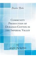Community Production of Durango Cotton in the Imperial Valley (Classic Reprint)