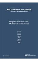 Magnetic Ultrathin Films, Multilayers and Surfaces: Volume 384