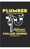 Plumber high school diploma college degree