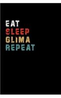 Eat Sleep Glima Repeat Funny Sport Gift Idea: Lined Notebook / Journal Gift, 100 Pages, 6x9, Soft Cover, Matte Finish