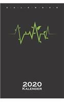 EKG der Umwelt mit Blätter Kalender 2020