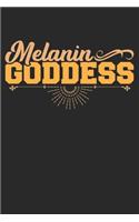 Melanin Goddess: Unlined / Plain Goddess Notebook / Journal Sketchbook Gift - Large ( 6 x 9 inches ) - 120 Pages -- Softcover