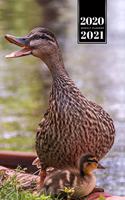Duck Geese Goose Mallard Duckling Week Planner Weekly Organizer Calendar 2020 / 2021 - Mother and Child