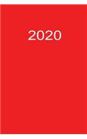 2020: Buchkalender 2020 A5 Rot