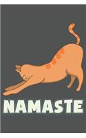 Namaste: Yoga Katze Geschenk Für Katzenmama Und Yoga Lehrer Dina5 Kariert Notizbuch Tagebuch Planer Notizblock Kladde Journal Malheft Strazze