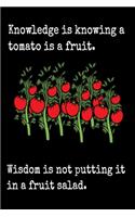 Knowledge Is Knowing A Tomato Is A Fruit Wisdom Is Not Putting It In A Fruit Salad