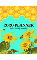 2020 Weekly Planner: 2020 Monthly Planner for January 2020 - December 2020 + Monthly Calendar w/ Notes, To Do List Section, Includes Important Dates, Birthday, Goals + N